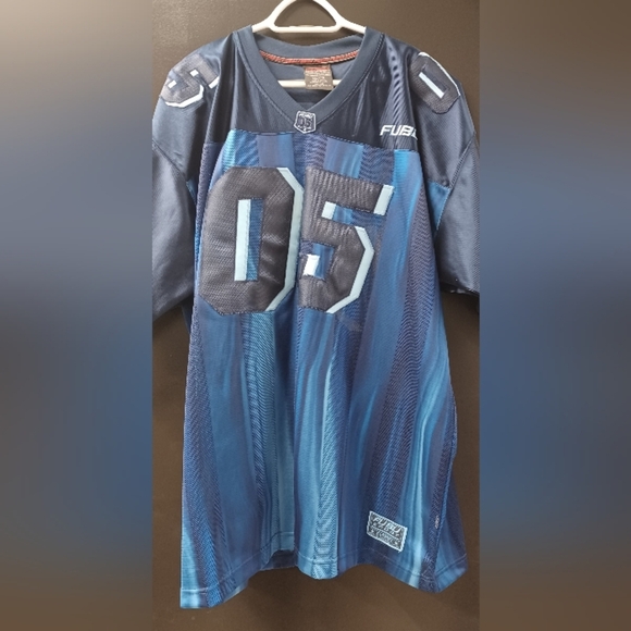 VTG FUBU Sports 05 Official Champions XXL League Football Jersey Blue Y2K - Picture 6 of 16